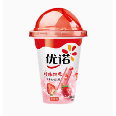优诺草莓珍珠奶昔