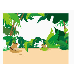 矢量图美丽的沙滩