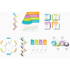 简约ppt信息图表设计矢量素材