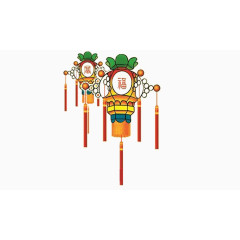 过年的灯笼png素材