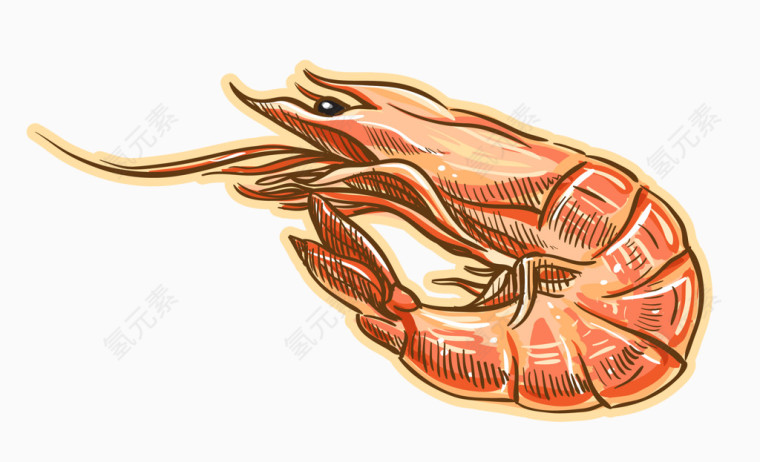 美味的海鲜矢量图