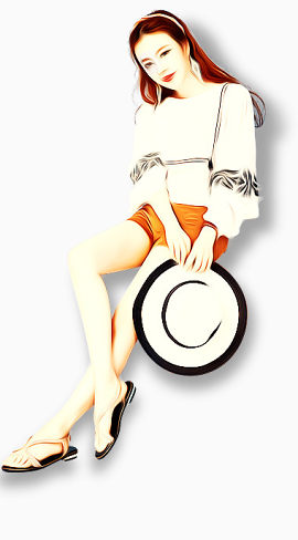 油画 美女