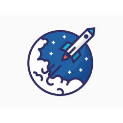 飞机起航图标元素