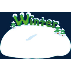 冬季雪地矢量图