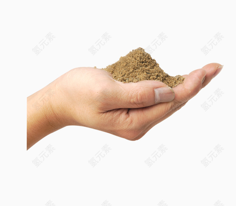 手捧细沙