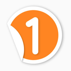 艺术字 数字 贴纸 符号 卷角