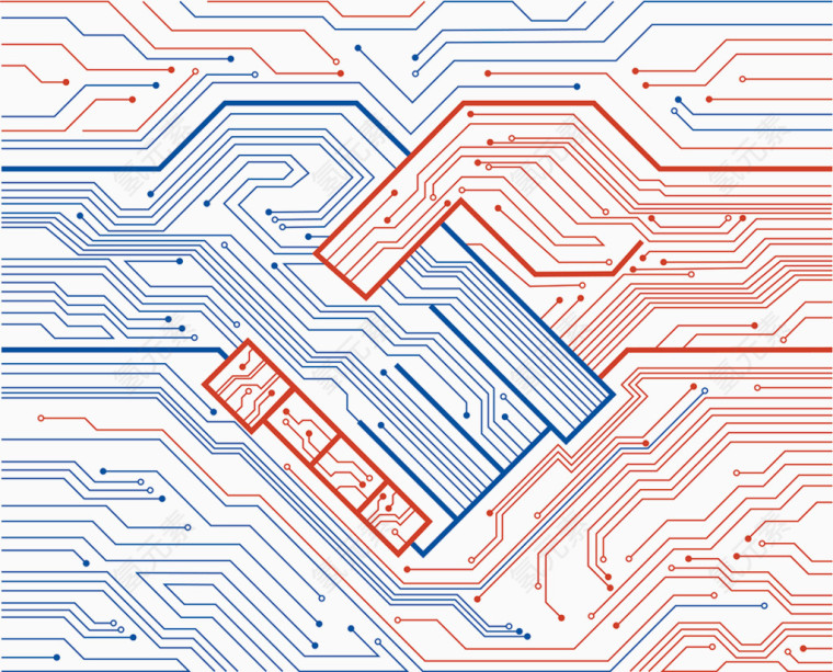 握手科技电路底纹