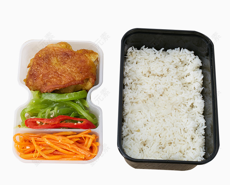 打包盒里的丰富食材