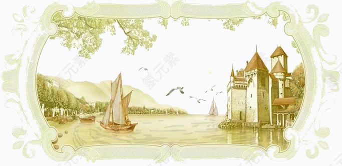 精美的山水画