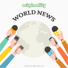 创意世界新闻插画