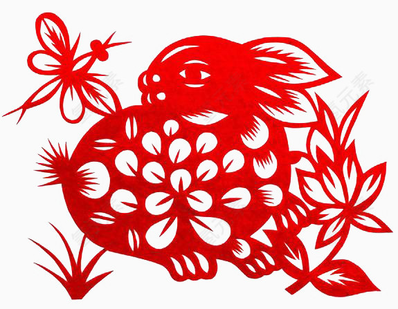 兔子剪纸