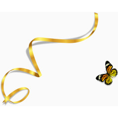 蝴蝶丝带花园装饰元素