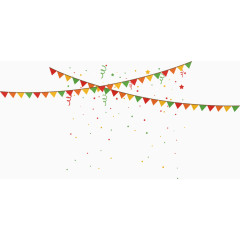 小红旗彩带海报素材