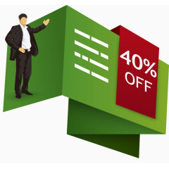 矢量ppt素材思考商务会议英文百分比