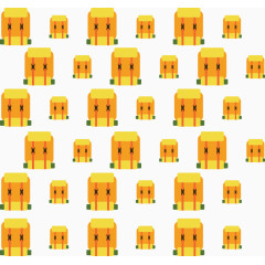 黄色卡通玩偶贺卡背景