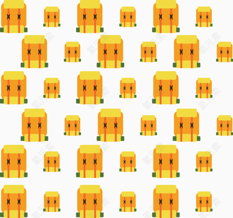 黄色卡通玩偶贺卡背景