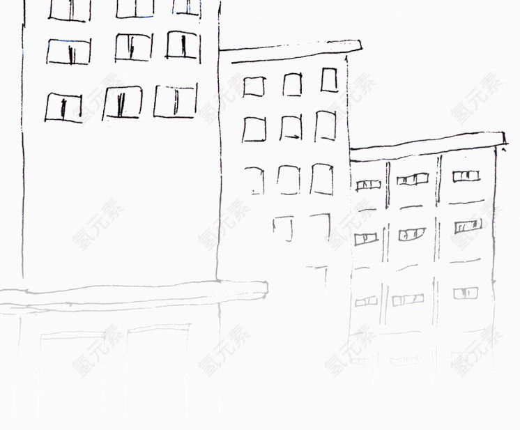 素描房屋建筑
