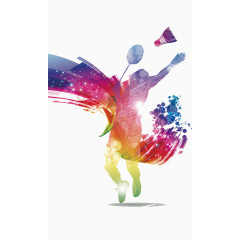 羽毛球运动海报素材