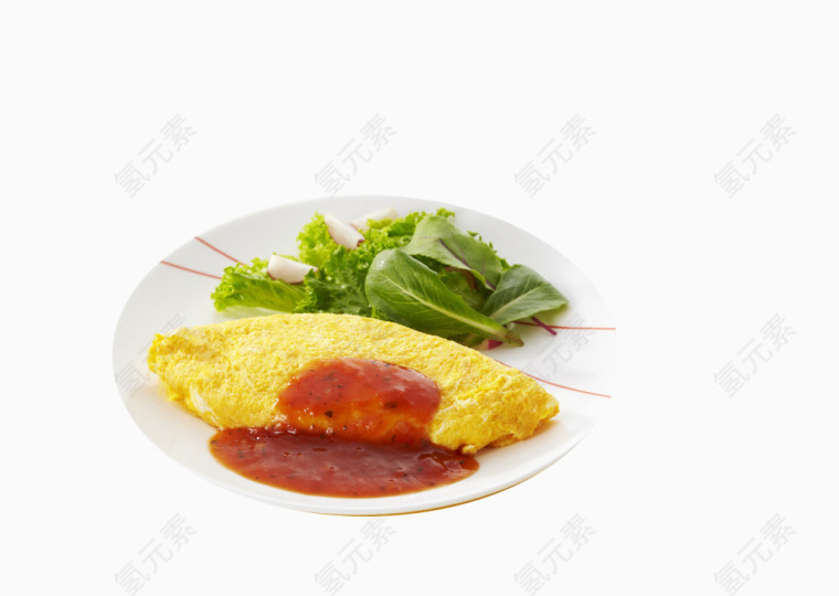 早餐煎蛋蔬菜