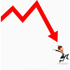 矢量下跌的箭头