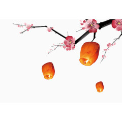 梅花和灯笼