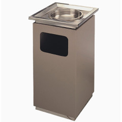 棕色不锈钢垃圾桶