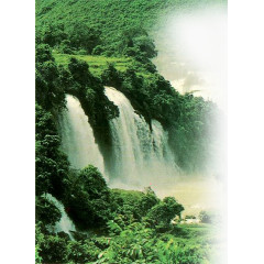 山水瀑布效果元素免抠素材