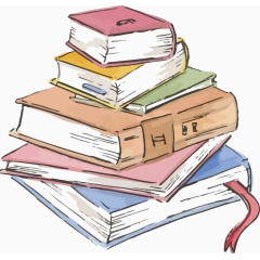 水彩书本矢量图