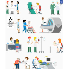 医生工作现场矢量