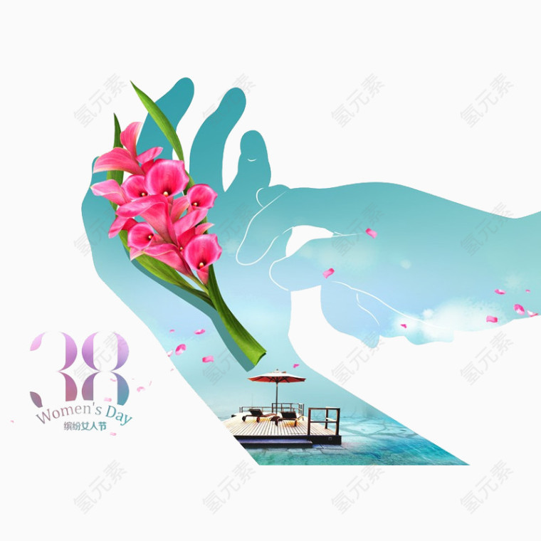 38妇女节手势创意图