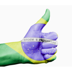 创意手上彩绘国旗