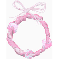 粉色彩带装饰圆环