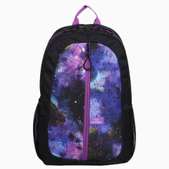 蓝紫色撞色星空双肩包