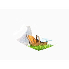 羊肠小道路边野餐食物