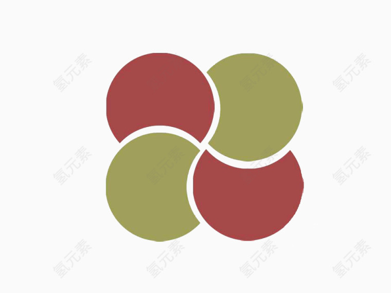 红配绿PPT元素