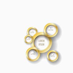 信息圆环 ppt装饰矢量图