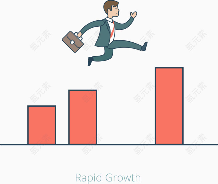 矢量跨越商务人物