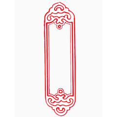 大红色的边框素材