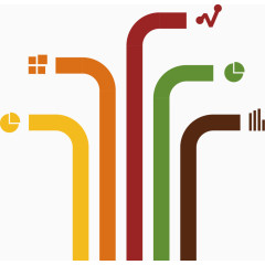 创意树形标签PPT元素