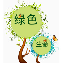 卡通手绘环保装饰