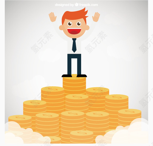 金融钱币商务矢量免抠素材