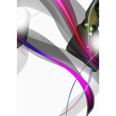 炫彩漂浮浪漫炫酷丝带装饰背景