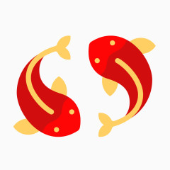 红色中国风节日鱼装饰