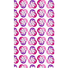 粉紫色三圆花纹