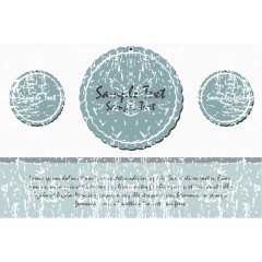 复古蓝色矢量纹理贴纸边框