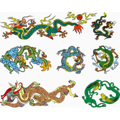 龙图案集合矢量素材