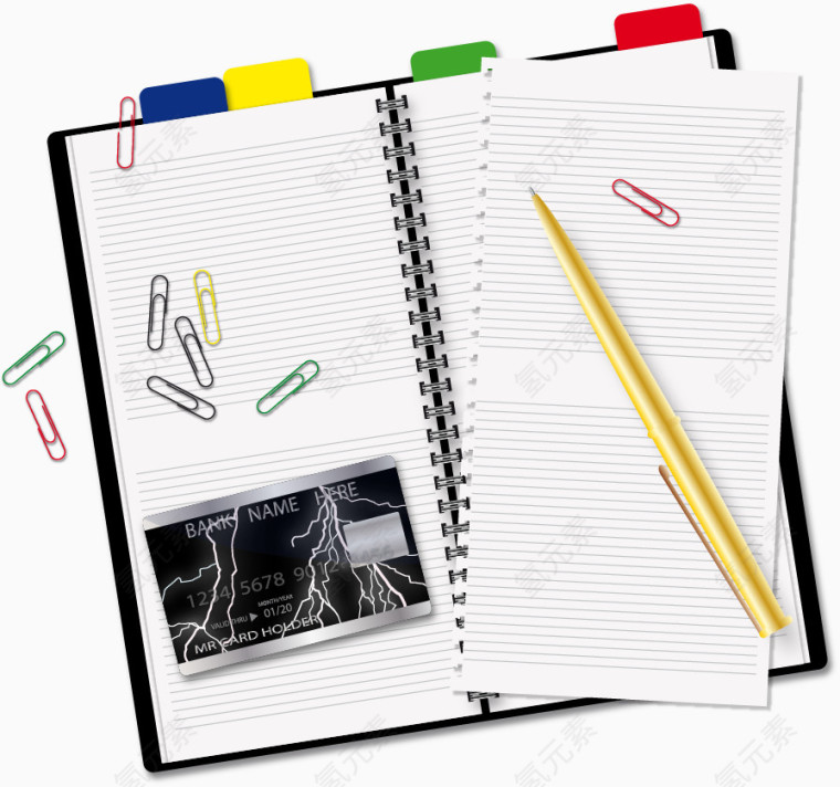 矢量手绘记事本