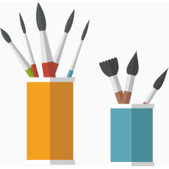 矢量手绘扁平画笔
