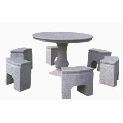 花园石头石桌石椅