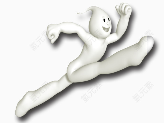 水滴形跨栏的小人